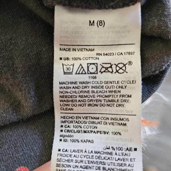 Old Navy Women's Dark Grey Cherries Crop Top Size Medium 8 - Picture 2 of 4